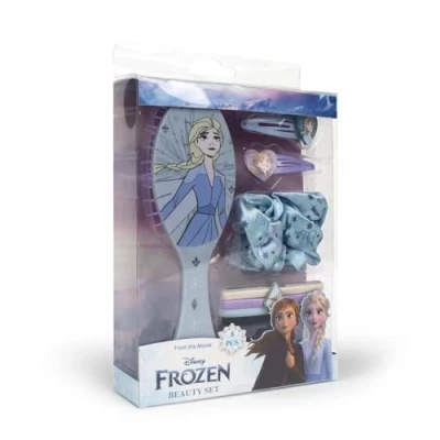 Imagen de Set de Belleza Infantil Frozen Ideal para sorprender a tus peques 4 Coleteros con clip Olaf, 2 Pinzas el Pelo, 1 Coletero Tela y Cepillo Producto Original Diseñado en España