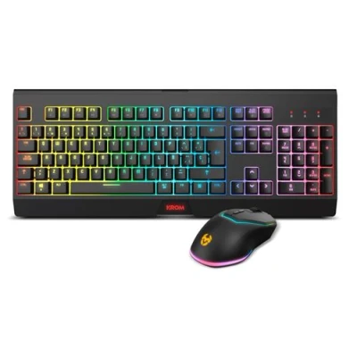 Imagen de Pack gaming Krom Kabala, Wireless, Anti ghosting, Switches membrana, Retroiluminación, Negro