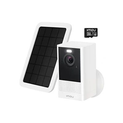 Imagen de Imou Cell 2 + Panel Solar Cámara de Vigilancia WiFi Exterior con Batería Recargable, IP Sin Cable, 2.4/5Ghz WiFi, Visión Nocturna en Color, Tarjeta Micro SD 32G incluida (hasta 256G), IP66