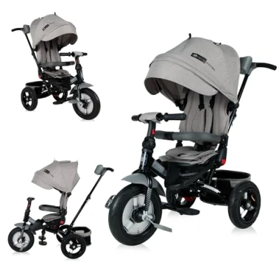 Imagen de Lorelli Jaguar 4 en 1, Asiento Giratorio, Barra de tracción, Ajustable, Color:Beige Negro