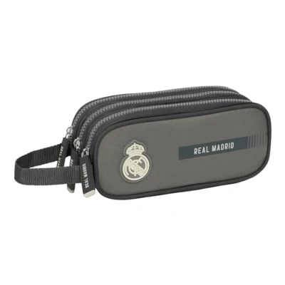 Imagen de Safta Real Madrid 3ª EQUIPACIÓN 24/25 Estuche Triple Cremallera, Infantil, Niño, Ideal para Niños de 5 a 14 Años, Cómodo y Versátil, Calidad Resistencia, 21x7x8.5 cm