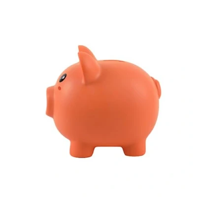 Imagen de I TOTAL® Hucha Divertida Decorativa/Monedero de plástico Resistente (Orange Piggy)