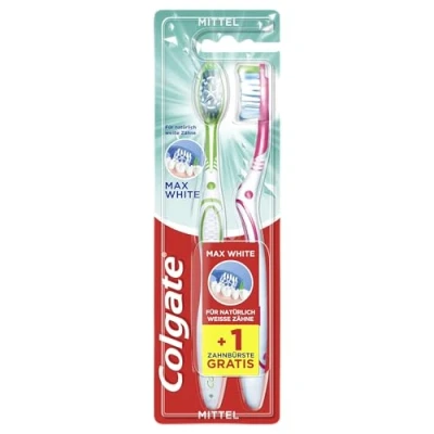 Imagen de Colgate Max White Cepillo de dientes medio (1 paquete 2 unidades)