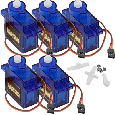 Imagen de AZDelivery 3 x Micro Servo Motor Compatible con SG90 9G para RC Robot Avión Helicóptero Arduino E Book Incluido!