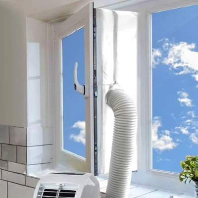 Imagen de MOEGFY 400CM Kit Ventana Aire Acondicionado Portatil, Aislante Acondicionado, Cubierta Bloquea El Caliente