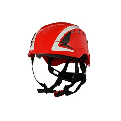 Imagen de 3M SecureFit Casco de protección, X5005V CE, rojo, con ventilación, reflectante, CE