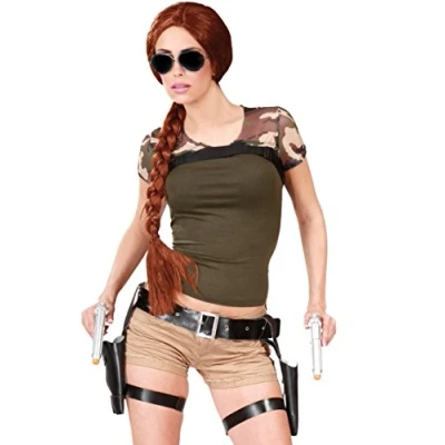 Imagen de Fiestas GUIRCA Cartuchera Doble con Pistolas de Juguete (Negro) Accesorio Disfraz para Policias, Militares y Videojuegos Ideal Celebraciones Cinturón Incluido