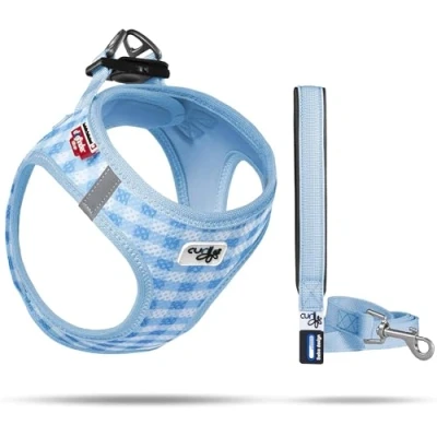 Imagen de Vest Harness Air Mesh Skyblue Caro 2XS &amp; Leash M