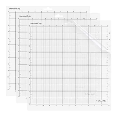 Imagen de REALIKE Agarre Estándar Adhesivo Alfombrilla de Corte 3 uds 12X12 Adherencia Cutting Mat para Todas las Máquinas Silhouette Cameo y Cricut