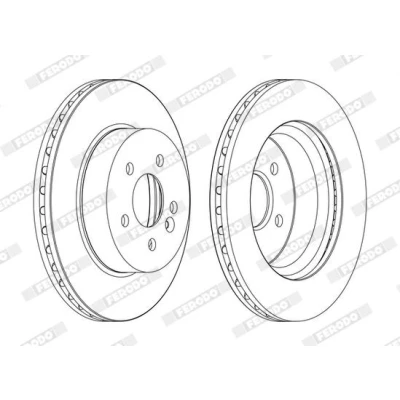 Imagen de FERODO PREMIER DDF1036C Disco de freno 303 26 5 ventilado revestido con tornillos MERCEDES BENZ: Clase ML