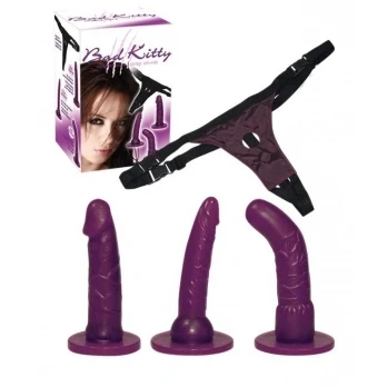 Imagen de Bad Kitty Strap On lila Pack 3