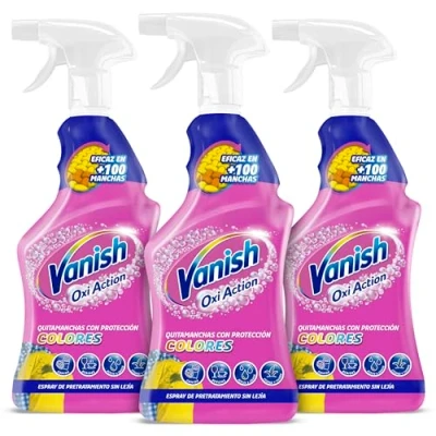 Imagen de Vanish Oxi Action Quitamanchas del día a para ropa, en spray, sin lejía Pack de 3 x 750 ml