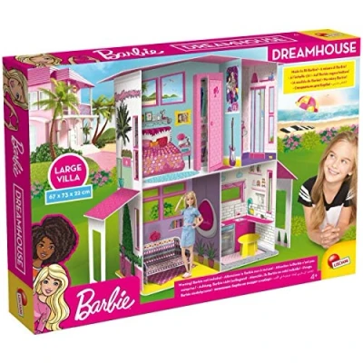 Imagen de Lisciani BARBIE Casa de Muñecas Villa Ensueño Dos Pisos 3D para Construir y Decorar Pasatiempos Creativos Desarrolla la Creatividad Concentración A Partir 4 Años