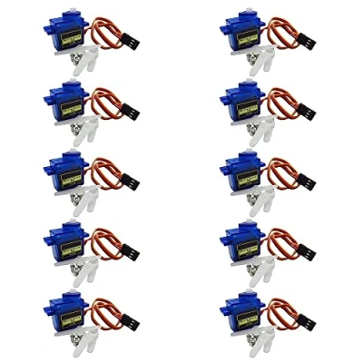 Imagen de Fasizi SG90 10 mini engranajes analógicos micro servo de 9 g para helicóptero avión RC