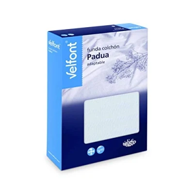Imagen de Velfont Funda de colchón elástica Padua Blanca (90 Cm)