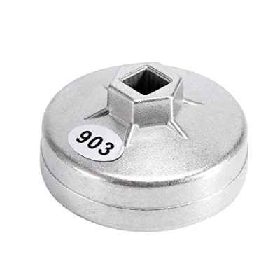 Imagen de Llave de Filtro Aceite Alta Resistencia, 74 Mm, 14 Flautas, Tapa Extracción Aceite, Juego Llaves Vaso Garaje, Herramienta Garaje Automotriz Par