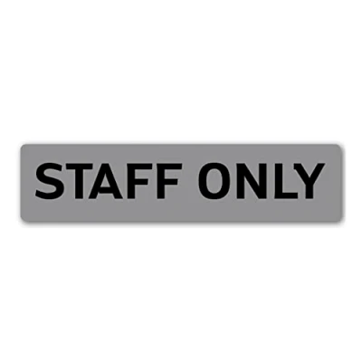 Imagen de Señal de matrícula Staff Only Privado metacrilato color plata satinado autoadhesiva 180 x 43 3 mm