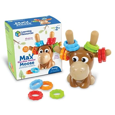 Imagen de Learning Resources El alce Max para practicar las habilidades motoras finas , niños, de 18+ meses edad