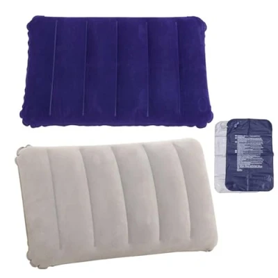 Imagen de Almohada Inflable, de Camping, Viaje, Terciopelo Cuello, Playa para Acampada, Senderismo, Automóvil, Oficina, Avión