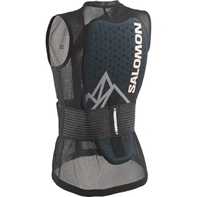 Imagen de Salomon Flexcell Pro Vest Chaleco Protector Espalda para Esquí de Mujer, Protección Dorsal Snowboard, Adaptable, Transpirable, Fácil ajustar, Negro, Large