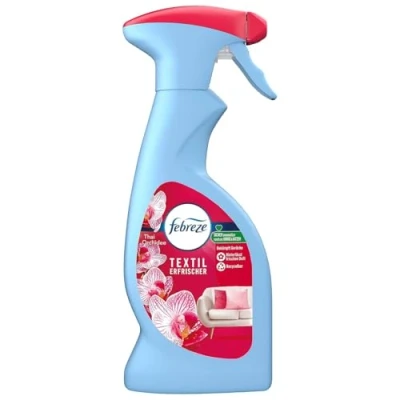 Imagen de Febreze Ambientador textil de orquídea tailandesa 375 ml, con tecnología aire fresco, elimina los olores tus textiles y deja un aroma fresco