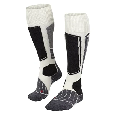 Imagen de FALKE SK1 Comfort W KH lana seda hilo funcional calida gruesa 1 par, Calcetines de esquí Mujer, Blanco (Off White 2040), 35 36