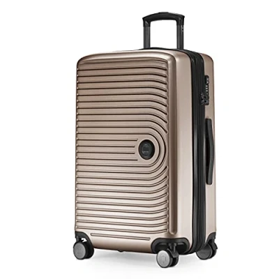 Imagen de HAUPTSTADTKOFFER Mitte Maleta Rígida Grande, TSA, 4 Ruedas, Equipaje Facturable con Ampliación de Volumen 8 cm, 77 130 litros, Champán