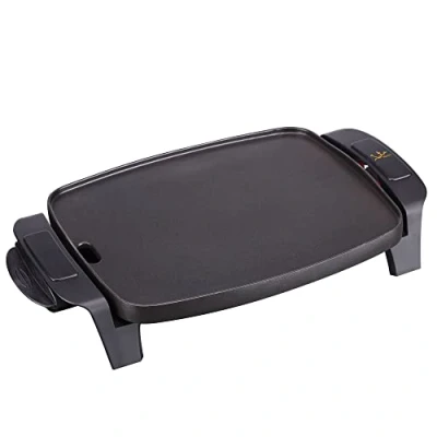 Imagen de Plancha de asar Jata GR205 Potencia 1000W, Termostato regulable, Recubrimiento antiadherente