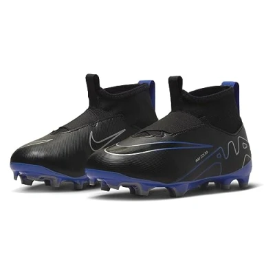 Imagen de Nike Performance JR ZOOM Mercurial 9 Academy FG/MG Unisex Botas de fútbol con tacos para niños, Talla: 38.5, Black/chrome/hyper royal Zapatos