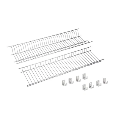 Imagen de Sauvic Juego de escurreplatos y escurrevasos Acero Inoxidable para armarios 65 cm.
