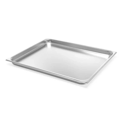 Imagen de HENDI Recipiente GN 2/1, contenedor GN,apilable,resistente a Temperaturas de 40 300C,apto para hornos,congeladores,calientaplatos,baño María,11L,650x530x(H) 40mm,acero inoxidable 18/10