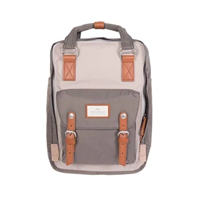 Imagen de Doughnut Macaroon Mochila para Portátil de hasta 14 Pulgadas 38 x 27 13 cm Color Ivory &amp; Light Grey Capacidad 16 litros Hombre Correas Acolchadas Mujer