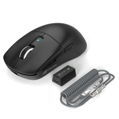 Imagen de EWEADN x Attack Shark R6 Ratón Inalámbrico para Juegos Lightspeed, Diseño Ultraligero de 39G, HyperSpeed con 8K Hz, Sensor PAW3950, Nordic52840, Up to 42K dpi, Ratones E Sports Tres Modos Negro