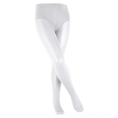 Imagen de FALKE Pure Matt 30 DEN K TI transparente unicolor 1 pieza, Pantimedias Unisex niños, Blanco (White 2209), 152 164