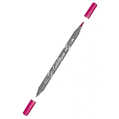 Imagen de Online 19057/6 Calli.Brush, Double Tip Pen con caligráficos punta y tipo pincel, color rosa fluorescente