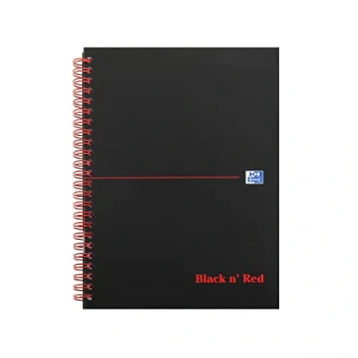 Imagen de Oxford Black n&#039; Red Cuaderno de anillas, A5, color negro