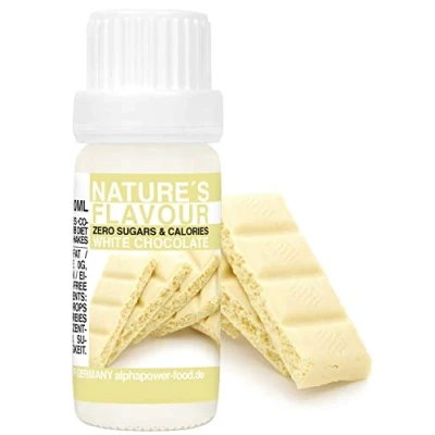 Imagen de ALPHAPOWER FOOD Aromas alimentarios por repostería y bebidas I 10ml Vegano, Chocolate blanco 100% naturales con Sabor Premium saborizante sin azucar Flavdrops, Flavor Drops liquida