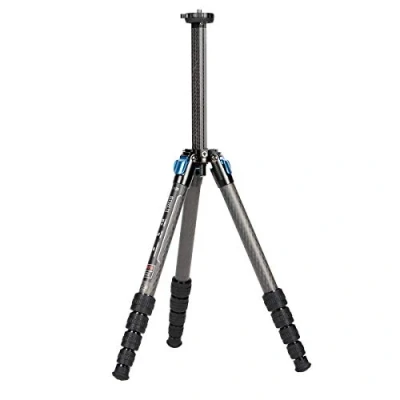 Imagen de SIRUI ST 125 Trípode de Carbono Resistente al Agua con Columna Triangular compacta, Profesional Viaje Fibra Ligero para cámaras DSLR, 5 Secciones, 150cm, 12KG Carga útil