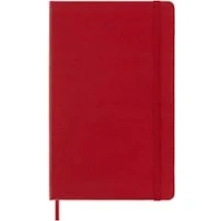 Imagen de Moleskine Agenda Diaria 12 Meses 2024, Formato Large 13x21, Tapa Dura y Cierre Elástico, Color Rojo Escarlata