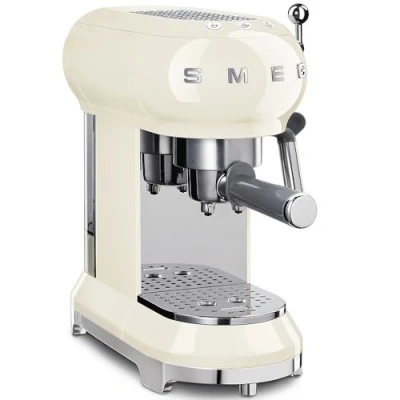 Imagen de Smeg ECF01 RDEU/PBEU/CREU/Bleu Máquina de Café Expreso, 1350 W, 1 Liter, 44 Decibeles, Plástico, Crema