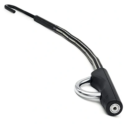 Imagen de Bunker BP80/B Antirrobo Coche Flexible Alta Gama Volante Pedal, Blindado Articulado, Cierre Basculante Endurecido, Bloqueo Inmovilizador Antirobo Freno Embrague para Auto, Furgoneta, Caravana Camper