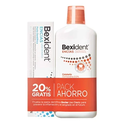 Imagen de ISDIN Bexident Encías Tratamiento Coadyuvante Colutorio + Uso Diario Pasta dentífrica, Pack ahorro 20% Gratis, 500ml 75ml