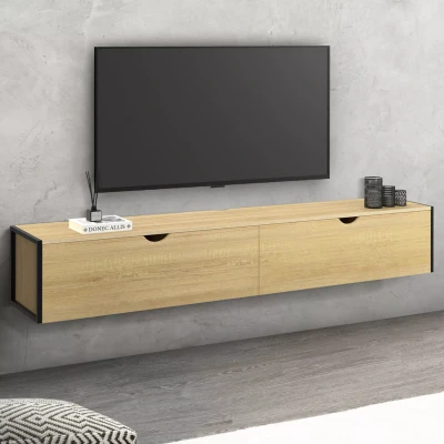 Imagen de DETROIT Mueble TV suspendido 2 puertas diseño industrial 180 cm