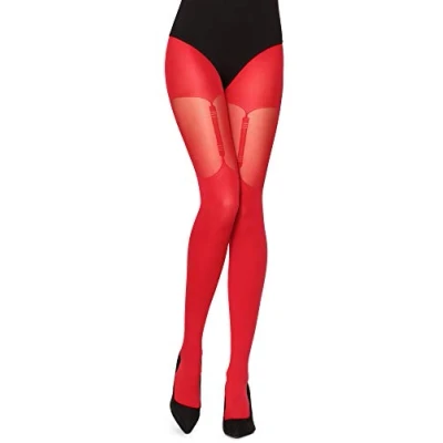 Imagen de Merry Style Medias Pantys con Estampado Lencería Mujer MS 260 40 DEN(Blanco, XL)
