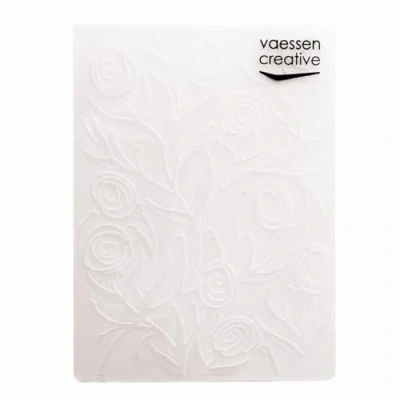 Imagen de Vaessen Creative Einheitsgröße Carpeta para repujado (14,6 x 10,7 cm), diseño de flores