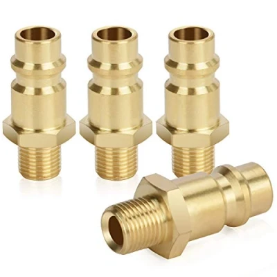 Imagen de Conectores de línea aire Euro Airline para compresor manguera 1/4&quot;, 1/2&quot;, 3/8&quot; BSP, DN6, DN9, DN13, acoplador y kit acoplamientos macho., dorado… (1/8 AG Kupplung)