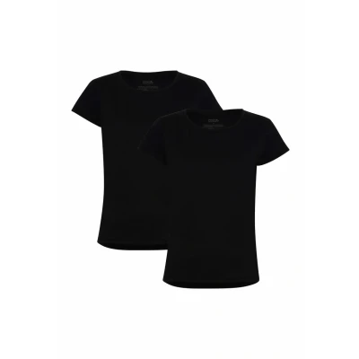 Imagen de Danish Endurance 2PACK Camiseta básica, Mujer, Talla: Large, Jet black