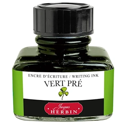 Imagen de J.Herbin Herbin 13031T Un flacon d&#039;encre 30 ml pour stylo plumes et stylos roller, Vert pré