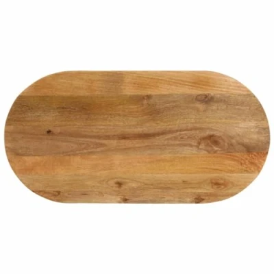 Imagen de vidaXL Tablero de Mesa Ovalado Madera Maciza Mango 120x50x2,5 cm, Superficie Mesa, Madera, Centro