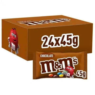 Imagen de M&amp;Ms Snack En Bolitas De Colores Late Con Leche ( Bolsitas X 45g), Choco, 24 Unidad